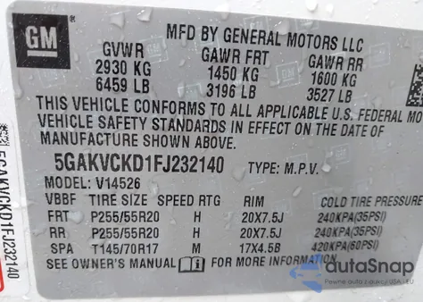 2015 Buick Enclave Premium from USA, damaged, VIN 5GAKVCKD1FJ232140